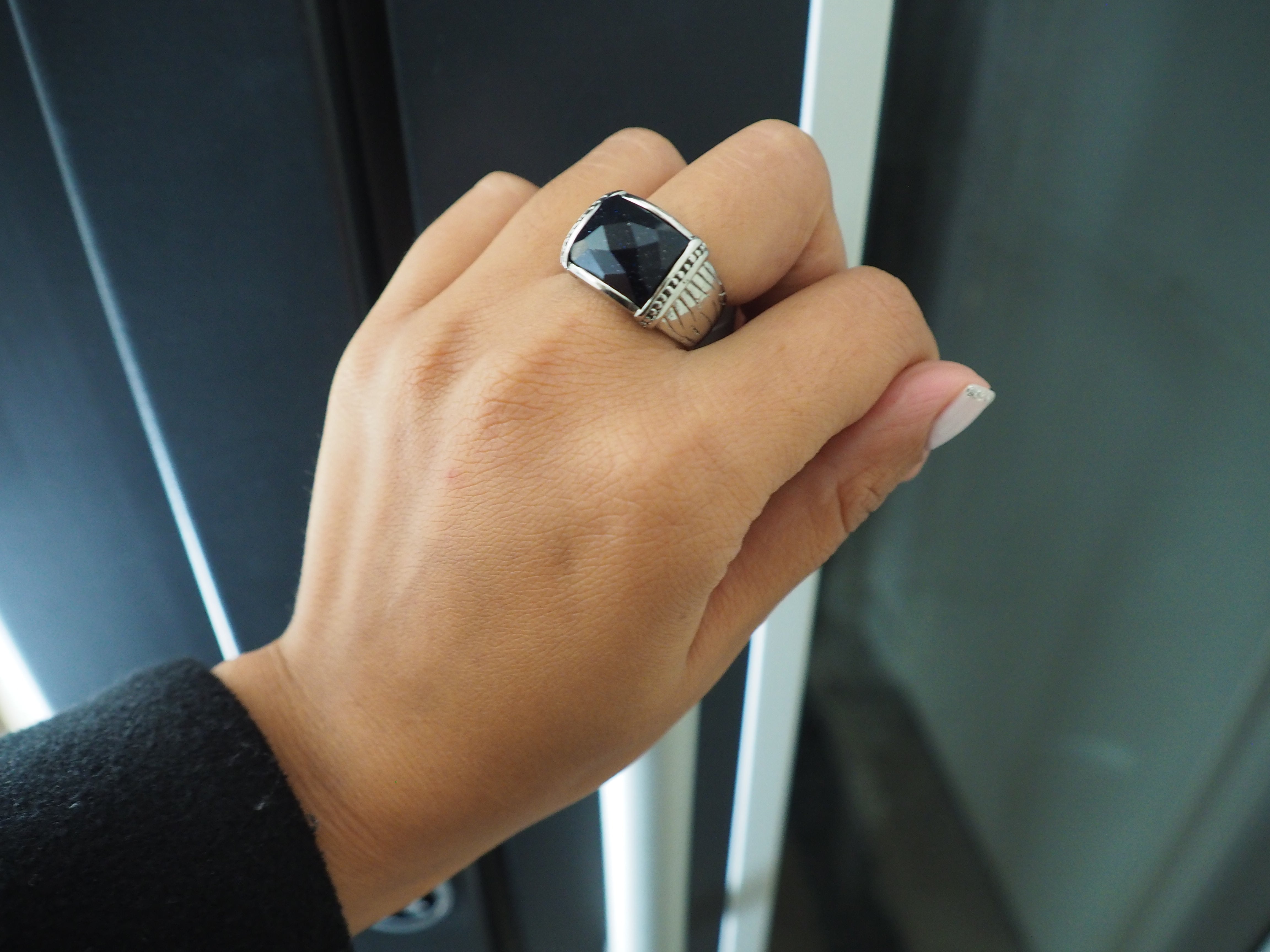 Chevalière Scintillante - Argentée