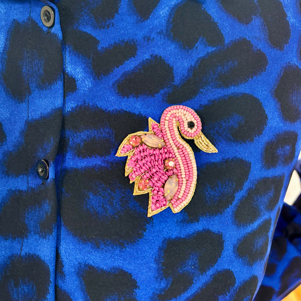 Flamand Rose - Broche