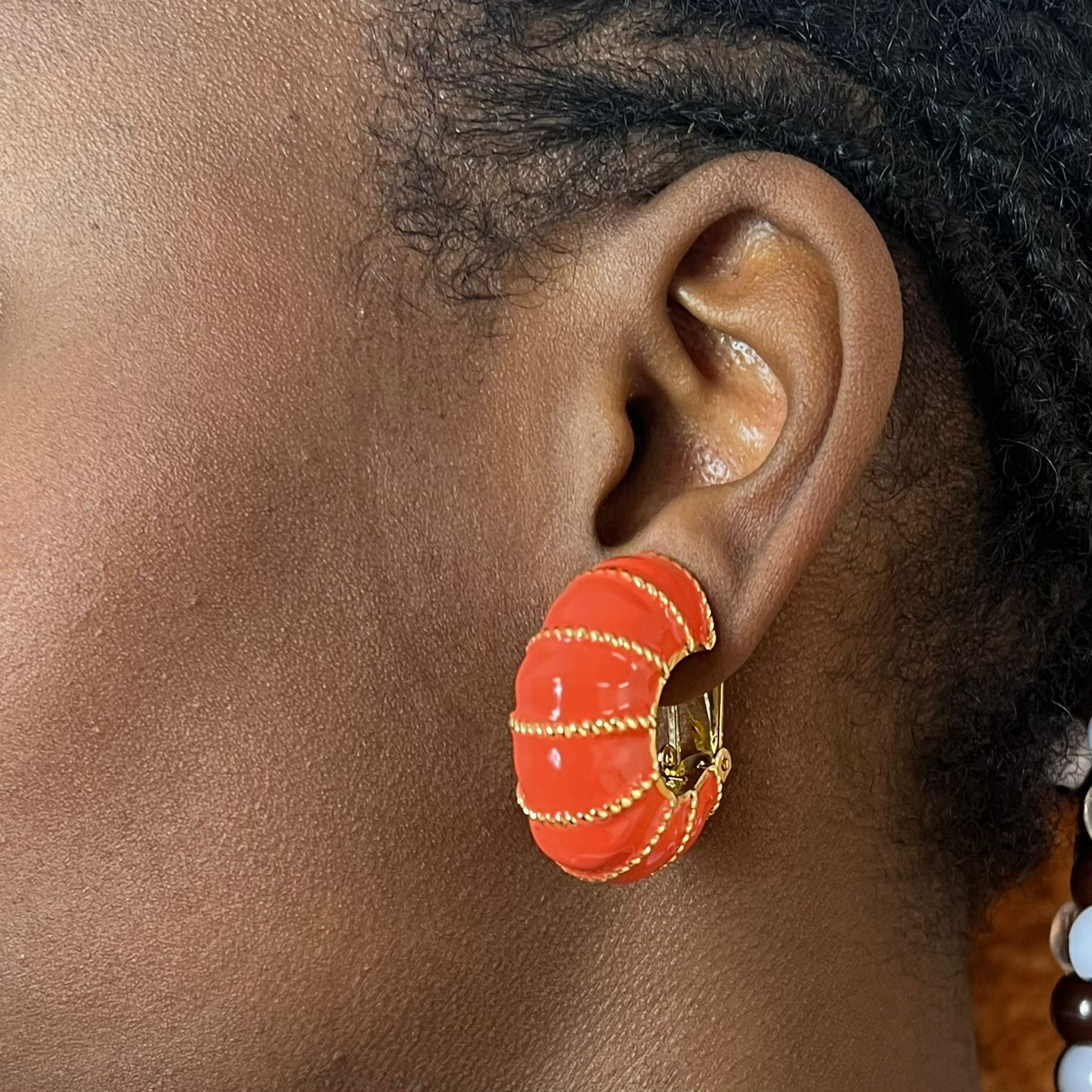 Fidji - Boucles Corail - Clip