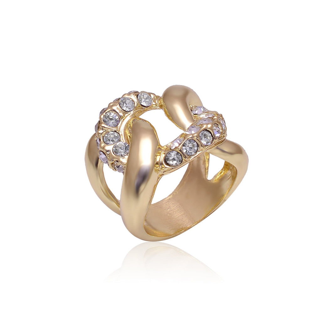 Bague Fantaisie Avec Pierre Centrale - Taille 58 - Occasion, Sans Marque