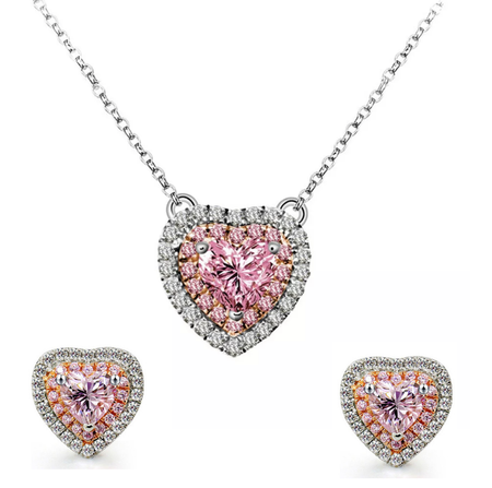 Parure Heart - Rose